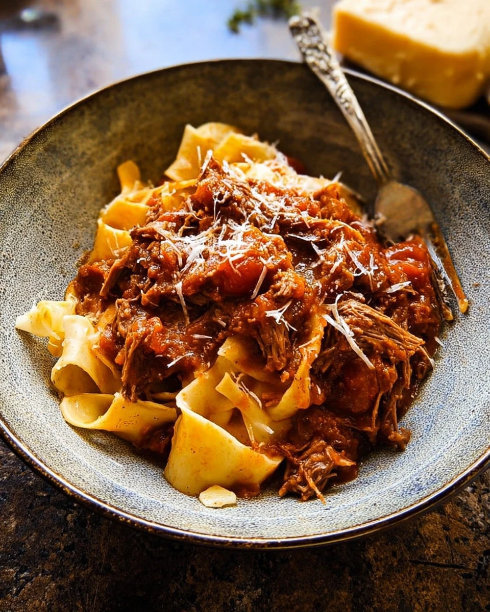 Slow Cooker Italian Beef Ragu