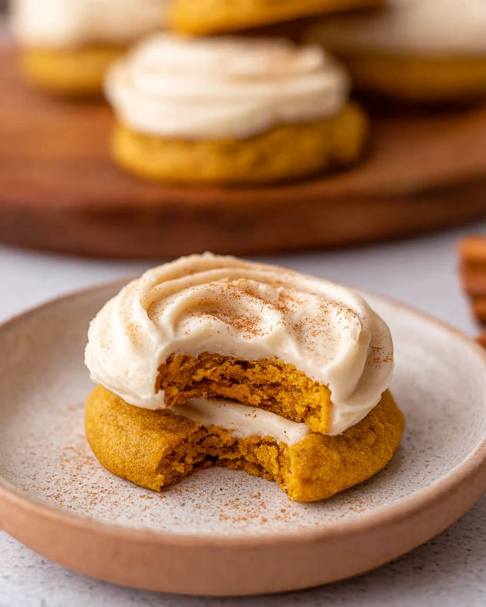 Soft Pumpkin Cookies with Cream Cheese Frosting