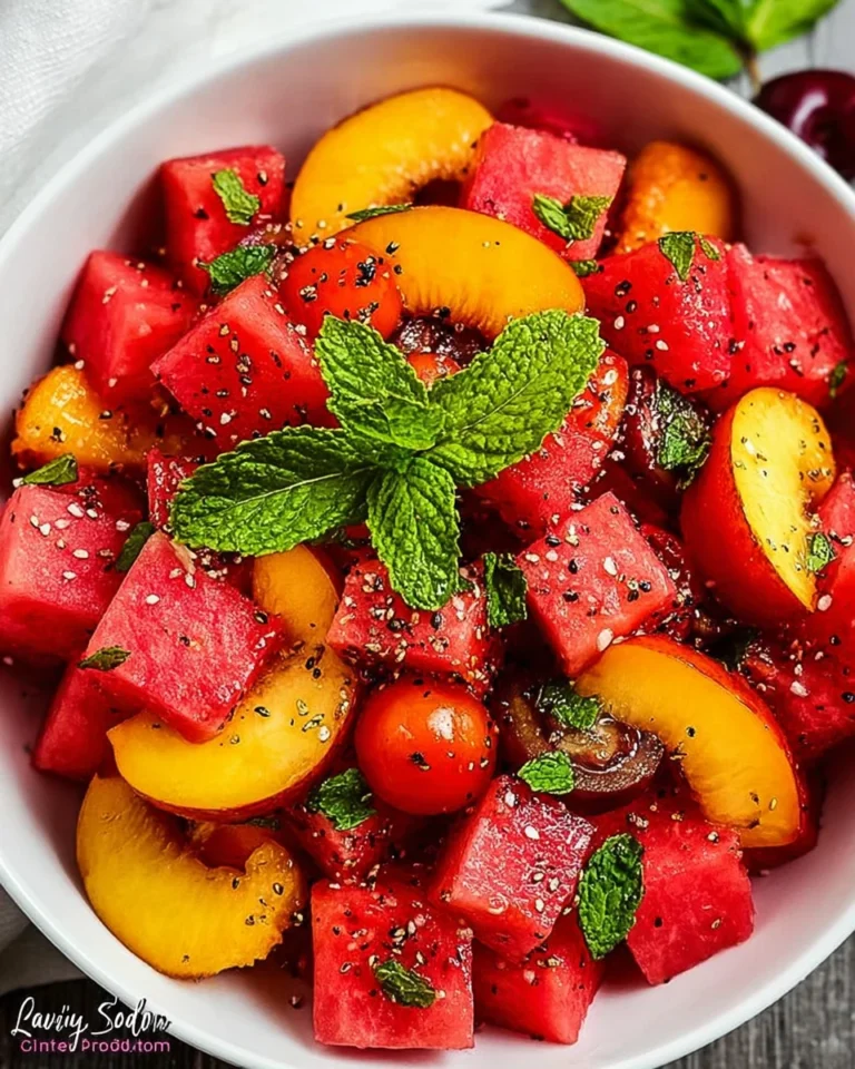 Summer Peach Watermelon Salad