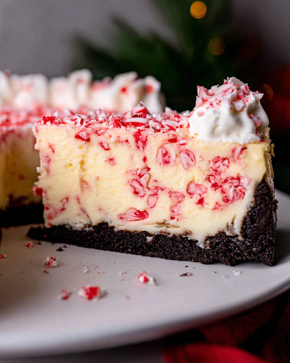 White Chocolate Peppermint Cheesecake