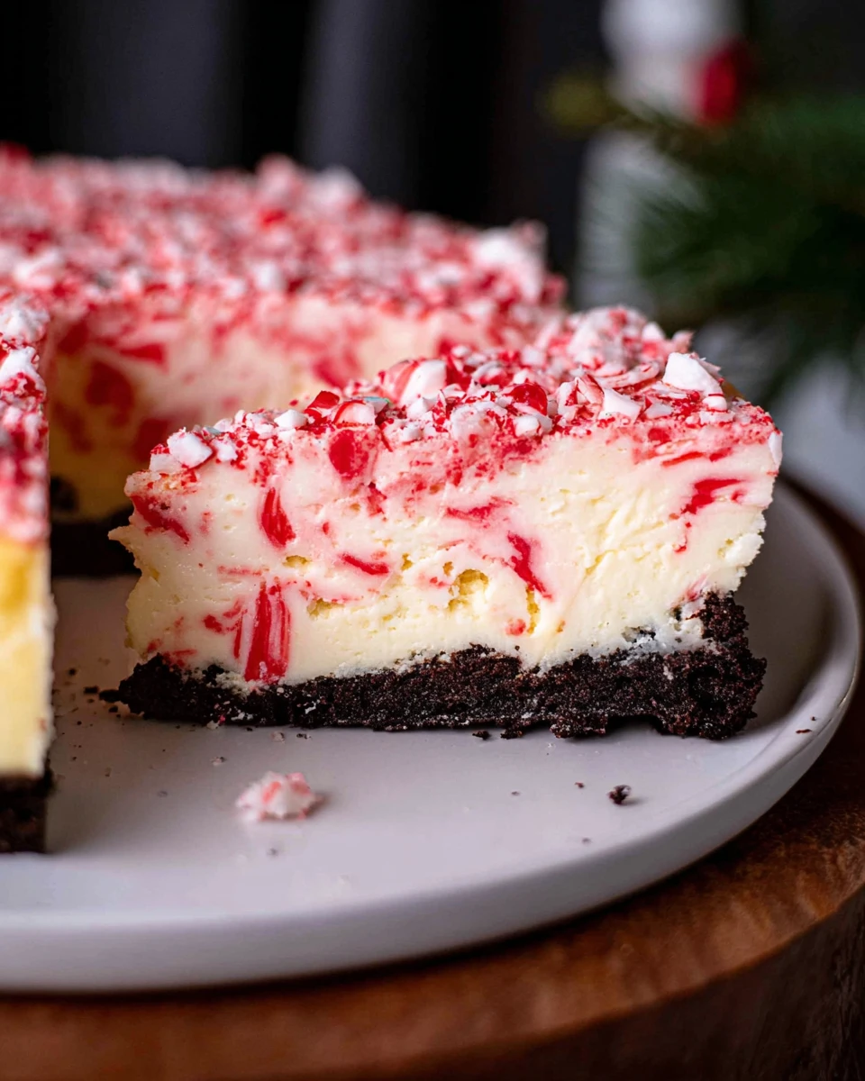 White Chocolate Peppermint Cheesecake
