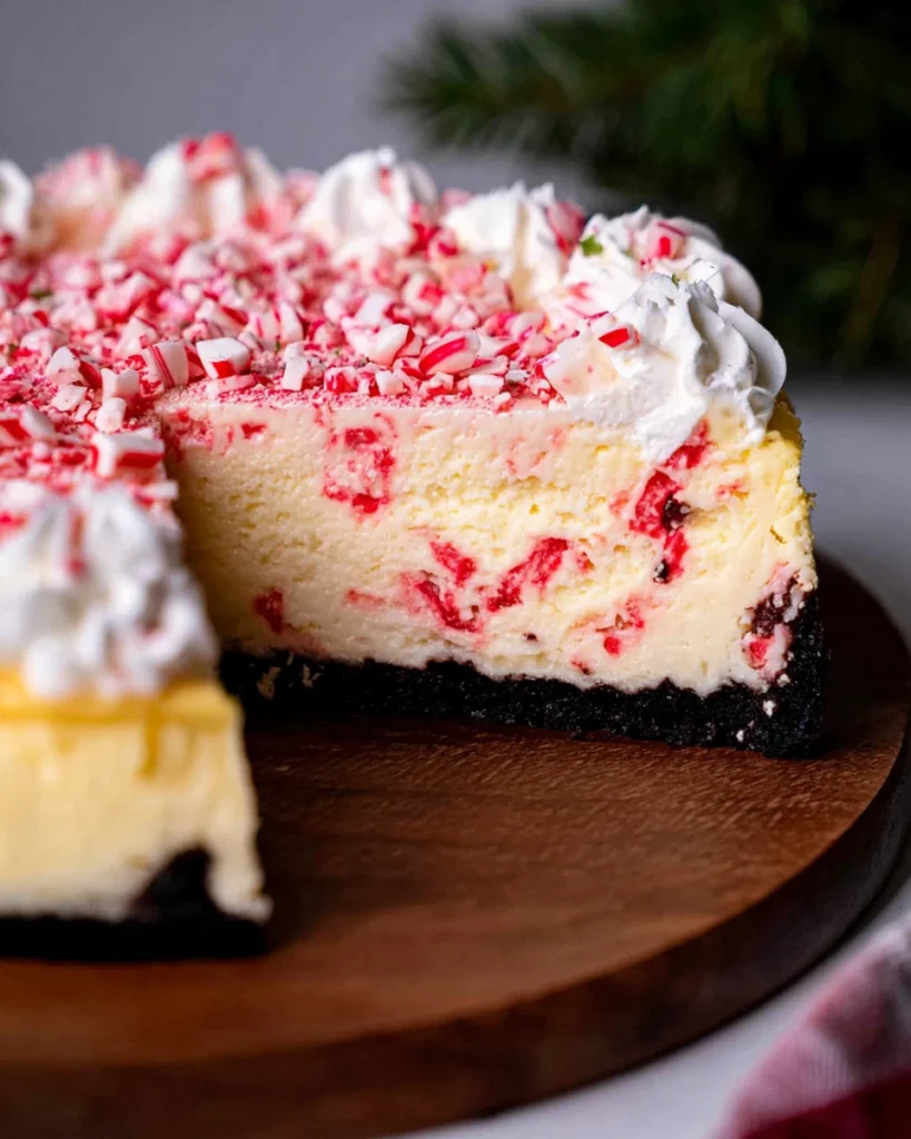 White Chocolate Peppermint Cheesecake