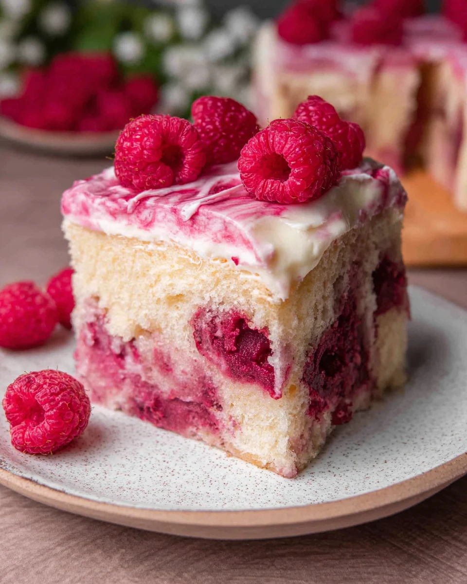 White Chocolate Raspberry Cake