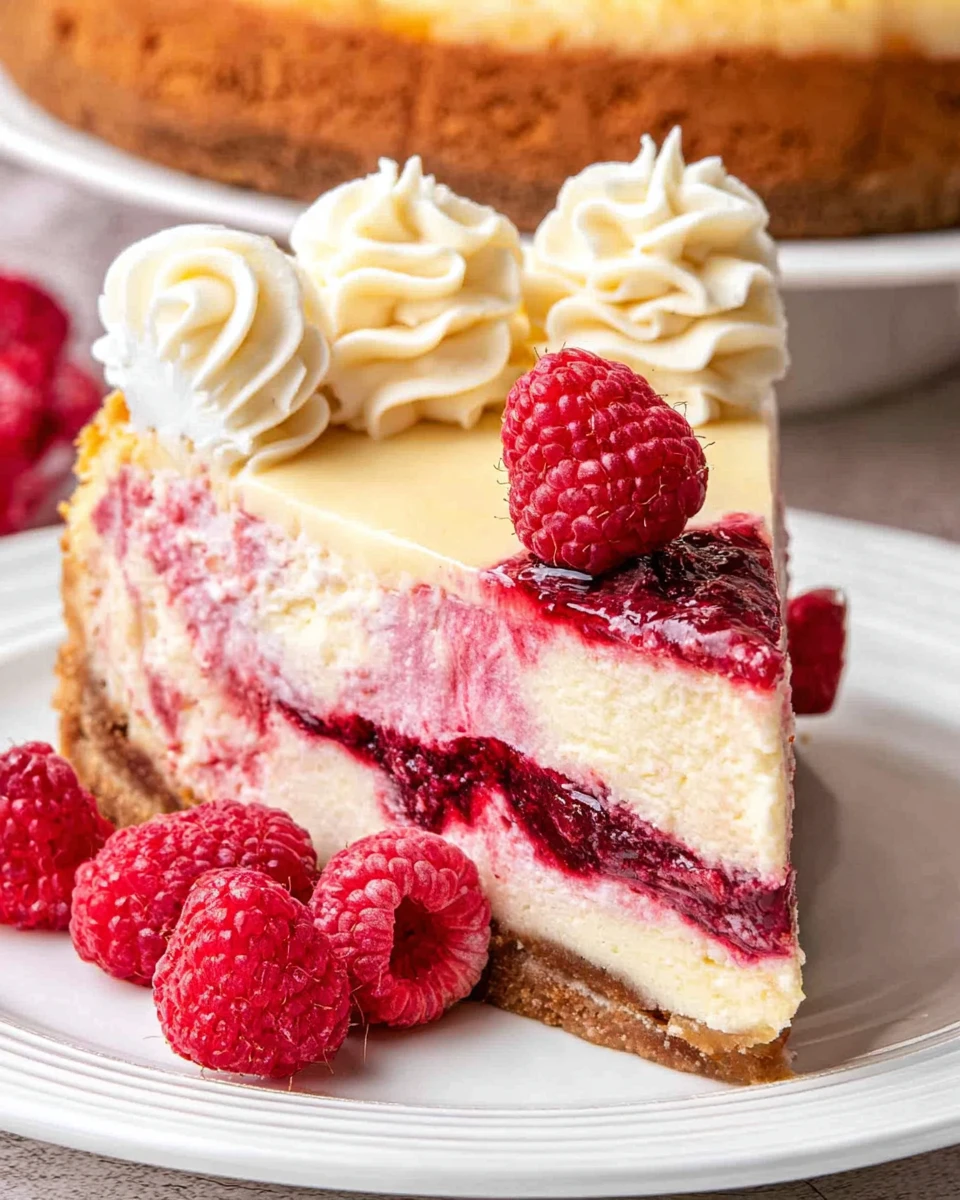 White Chocolate Raspberry Cheesecake