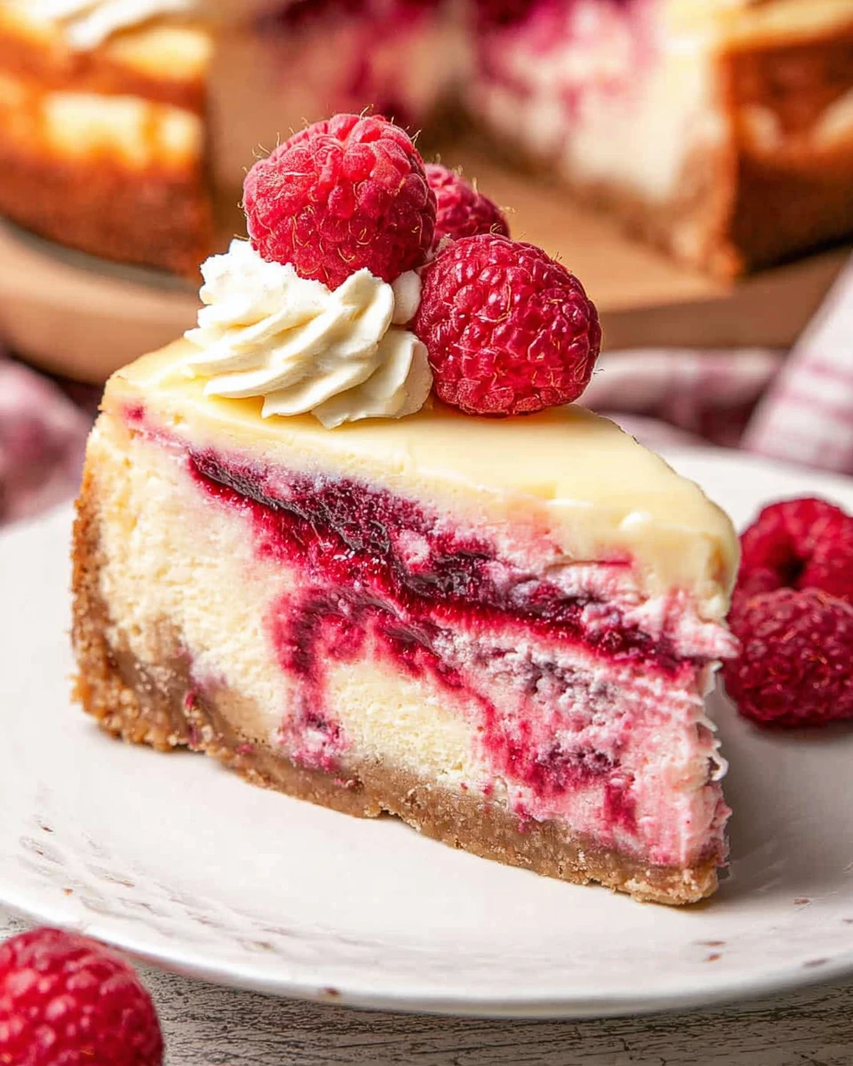 White Chocolate Raspberry Cheesecake