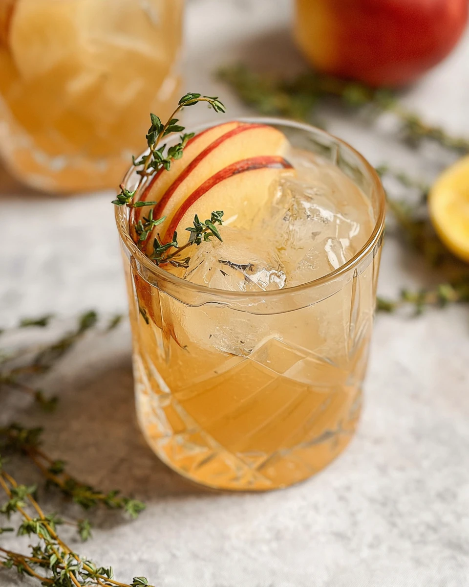 Apple Thyme Bourbon Smash