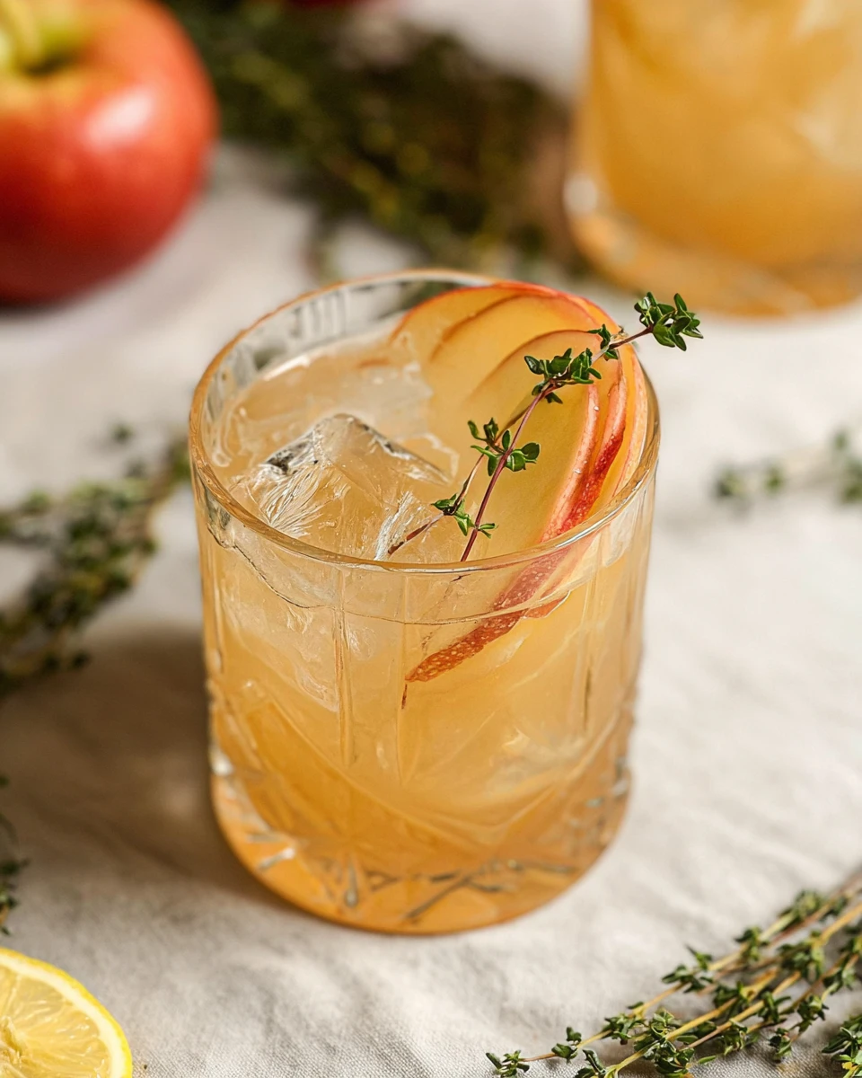 Apple Thyme Bourbon Smash