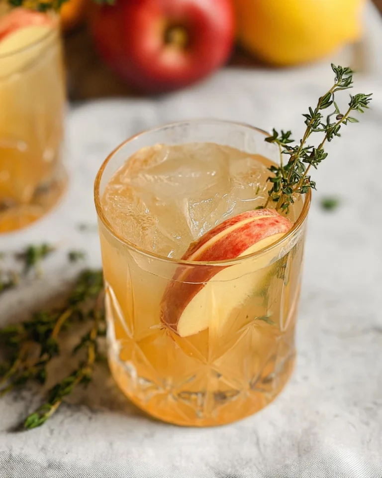 Apple Thyme Bourbon Smash