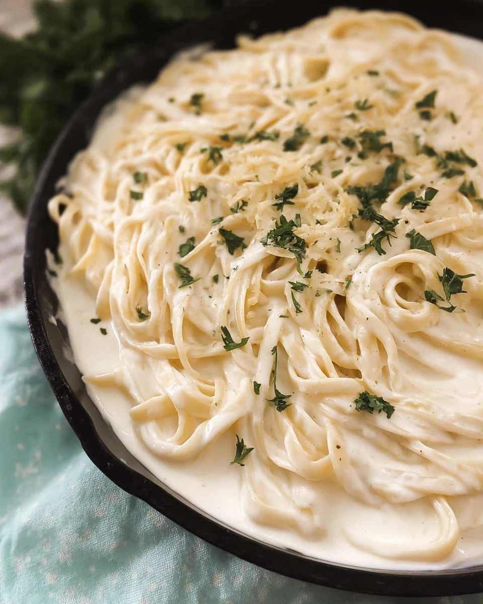 Asiago Garlic Fettuccini Alfredo