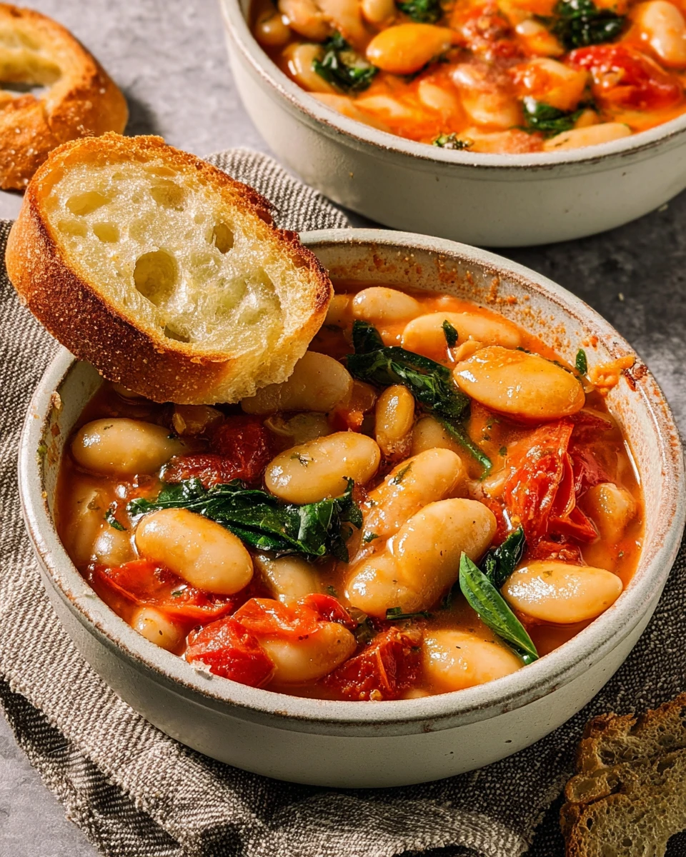 Burst Tomato Basil Butter Beans