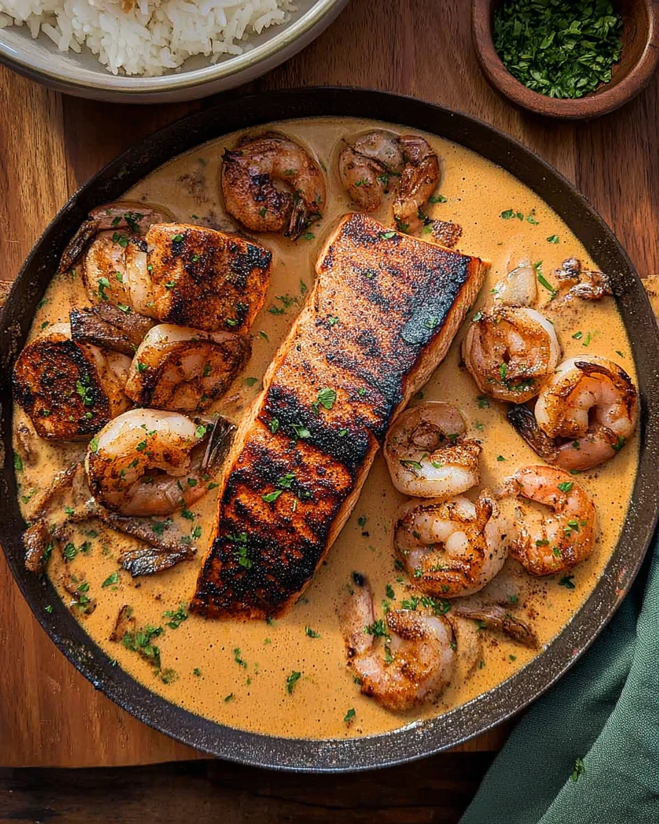Cajun Salmon and Shrimp