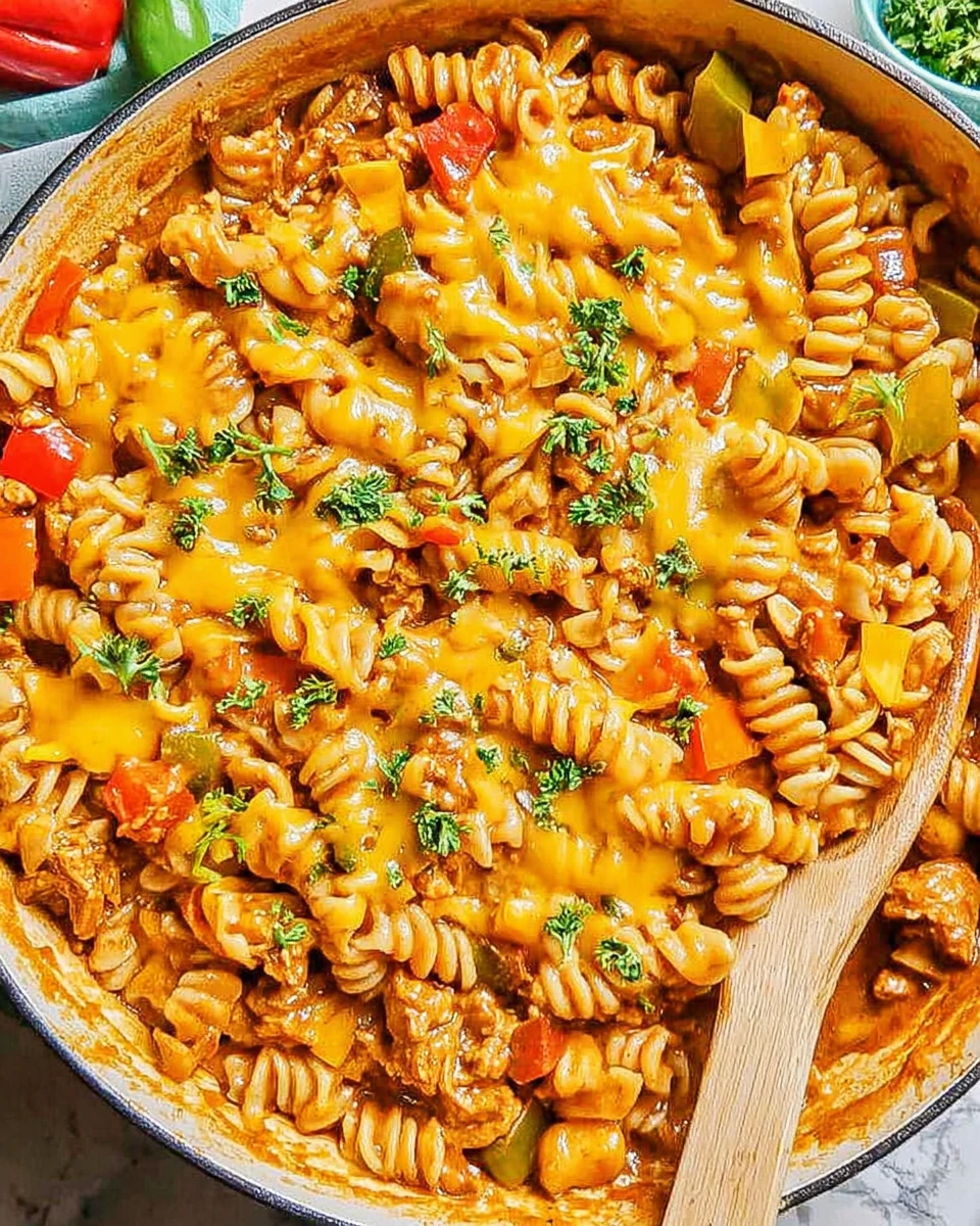 Cheesy Enchilada Pasta