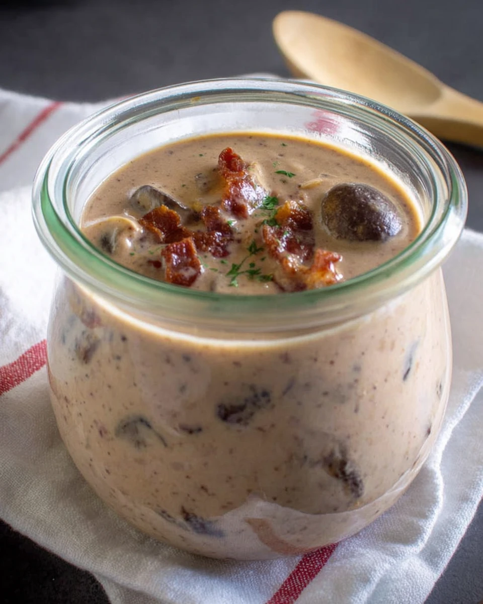 Creamy Red Wine Mushroom Bacon Gravy