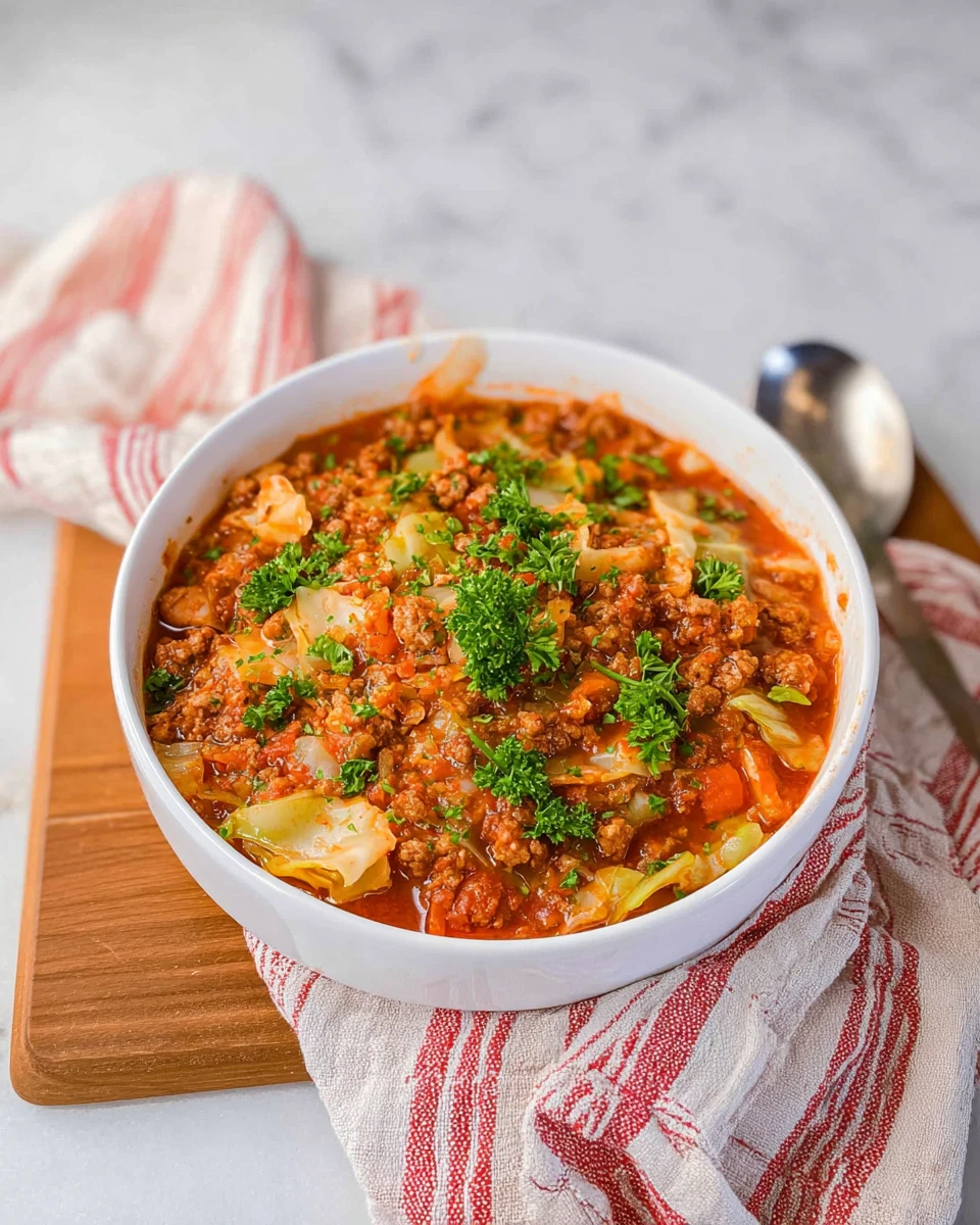 Crockpot Cabbage Roll Soup