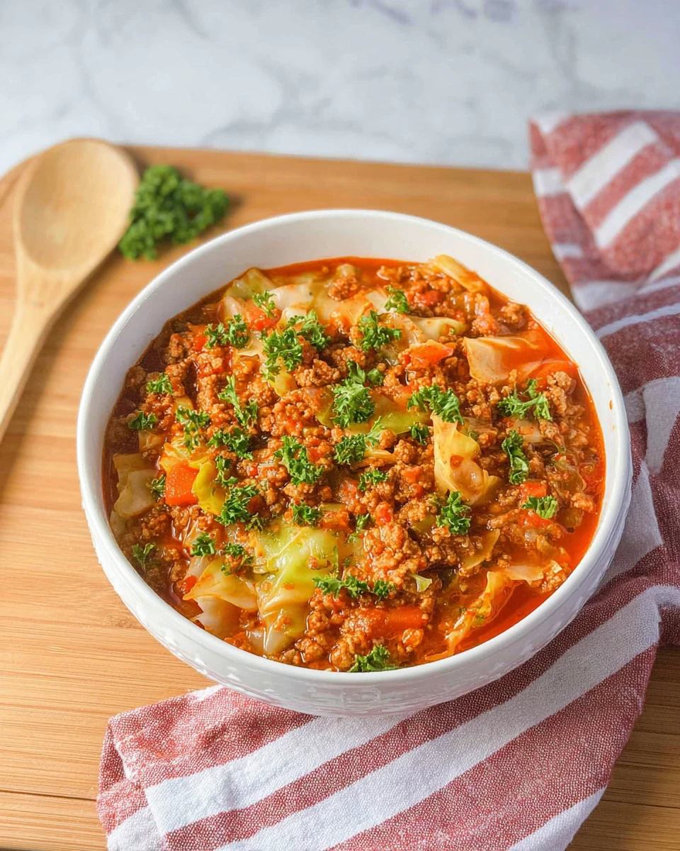 Crockpot Cabbage Roll Soup