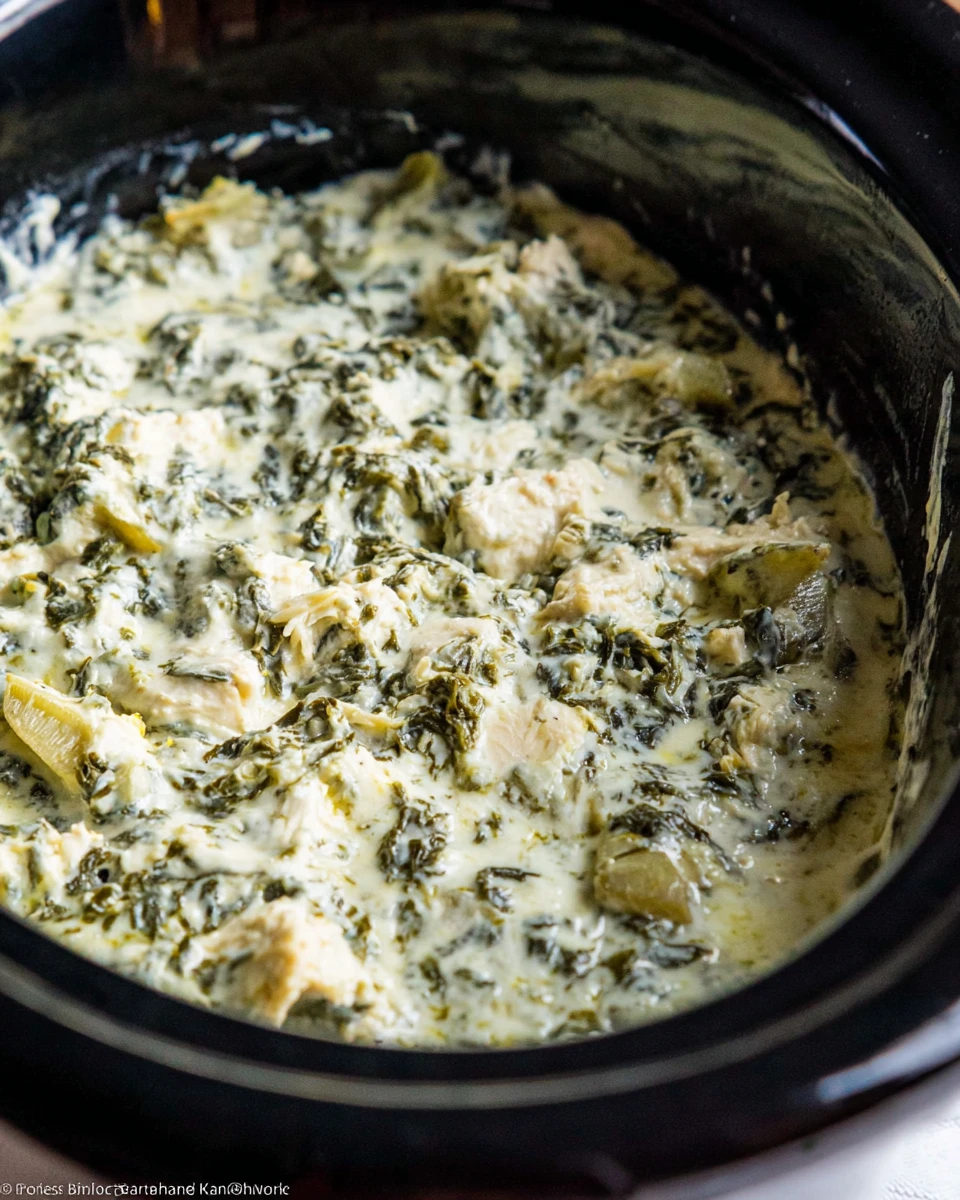 Crockpot Spinach and Artichoke Dip