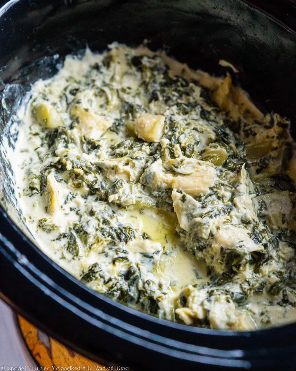 Crockpot Spinach and Artichoke Dip
