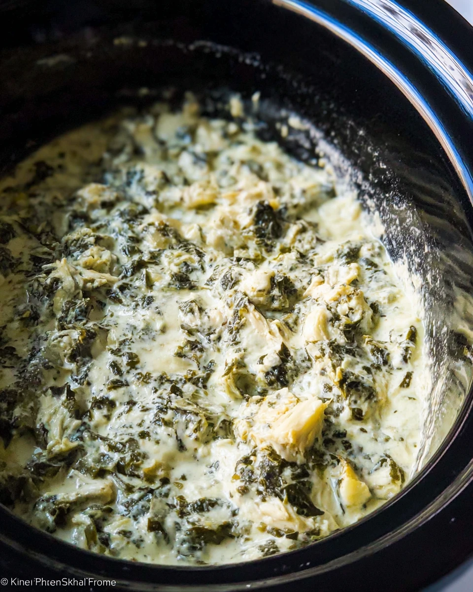 Crockpot Spinach and Artichoke Dip