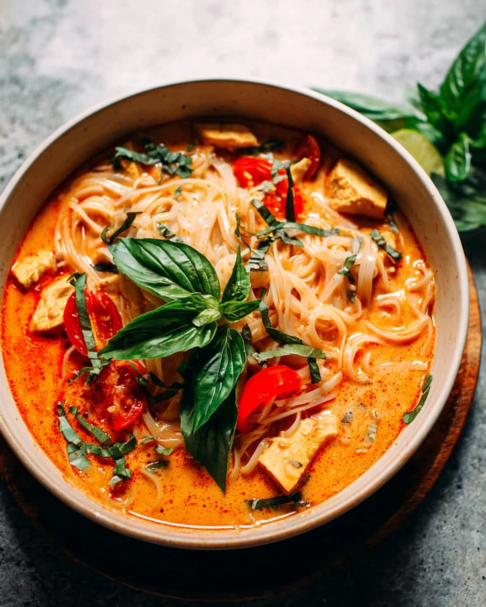 Easy Chicken Thai Noodle Soup with Red Curry