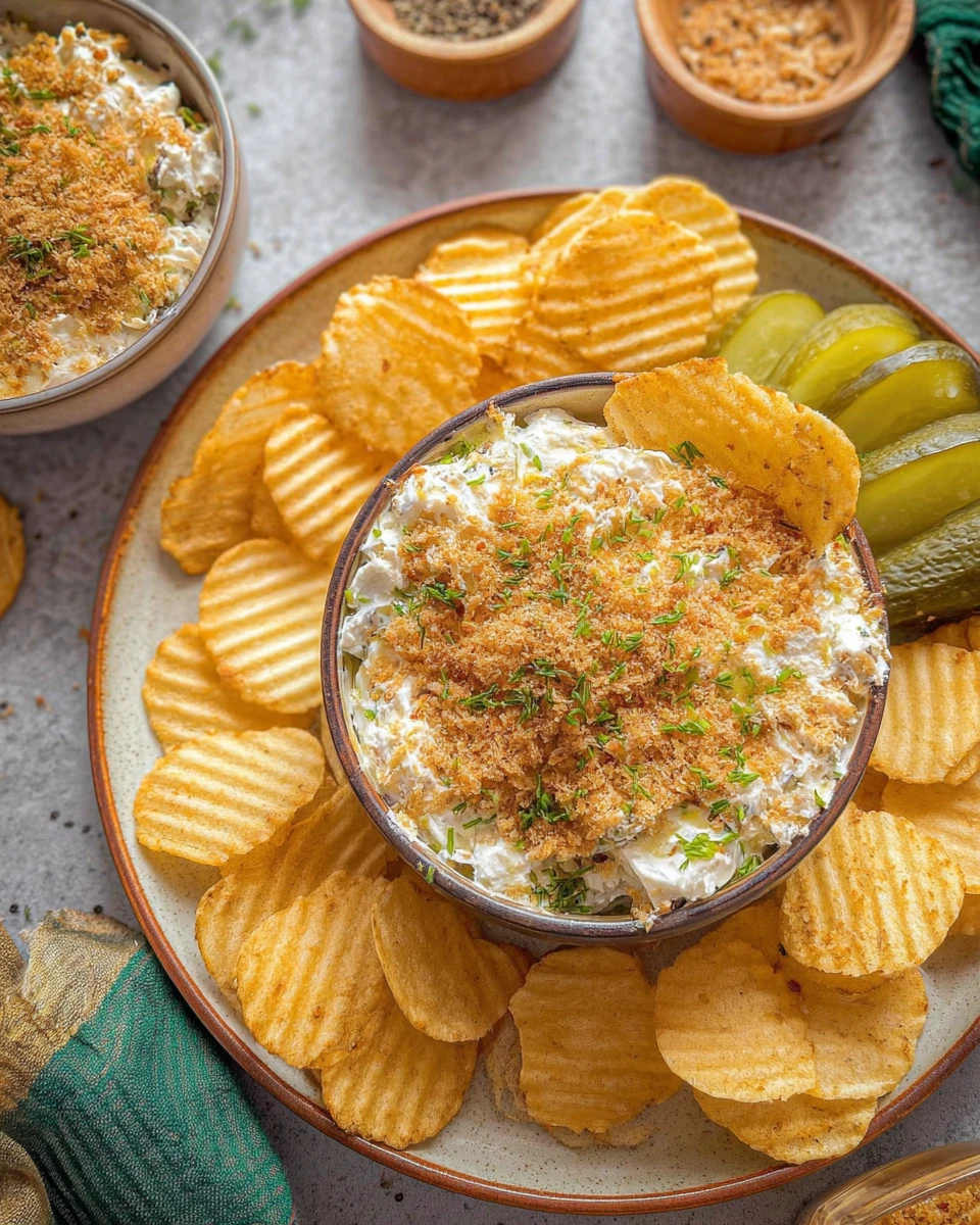 Fried Dill Pickle Dip