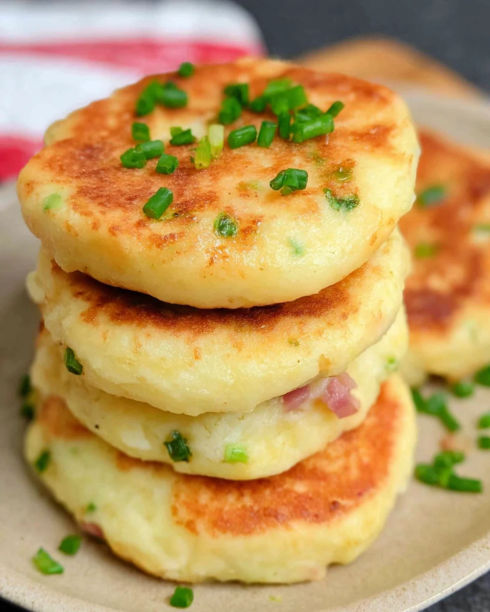 Ham and Cheese Mashed Potato Cakes