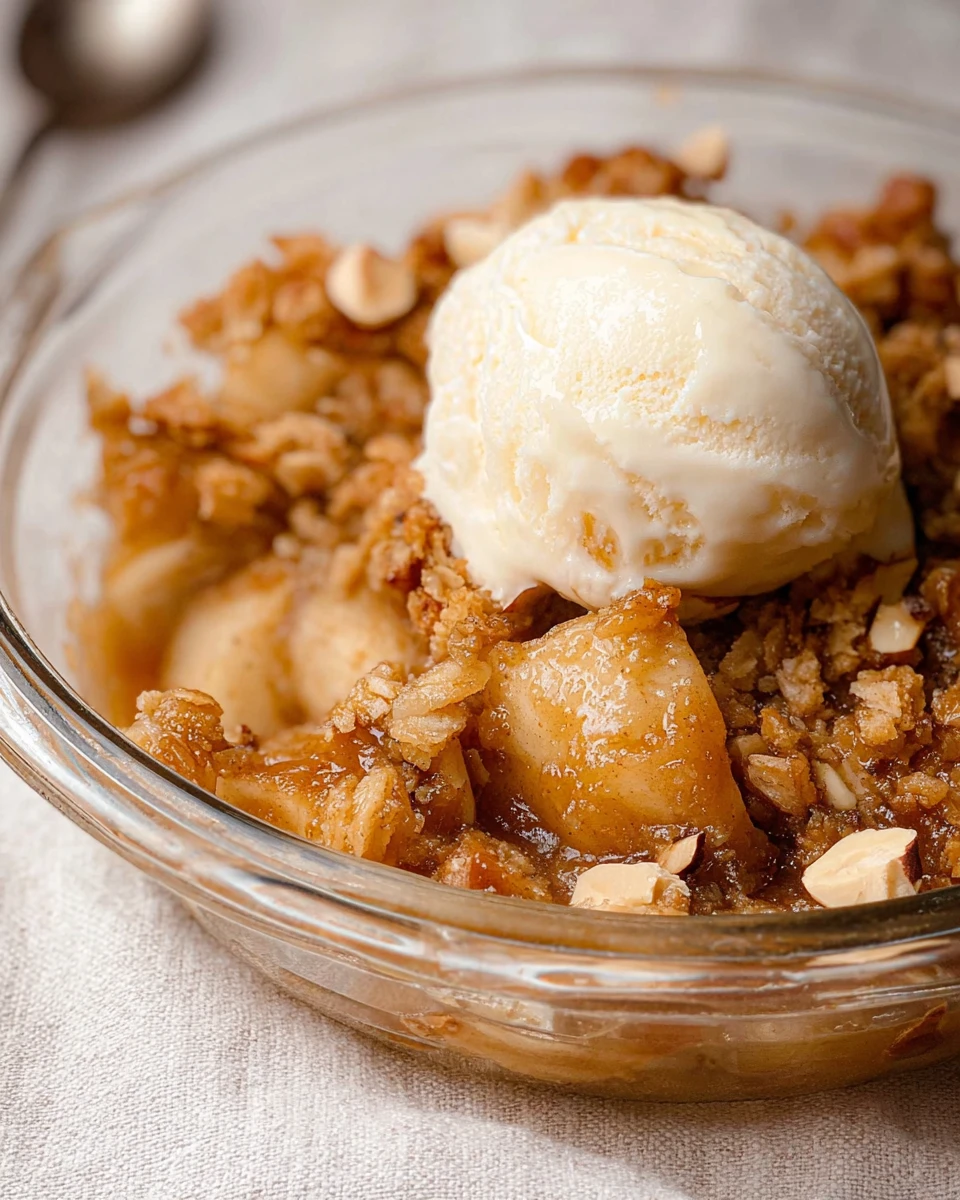 Hazelnut and Toffee Apple Crumble