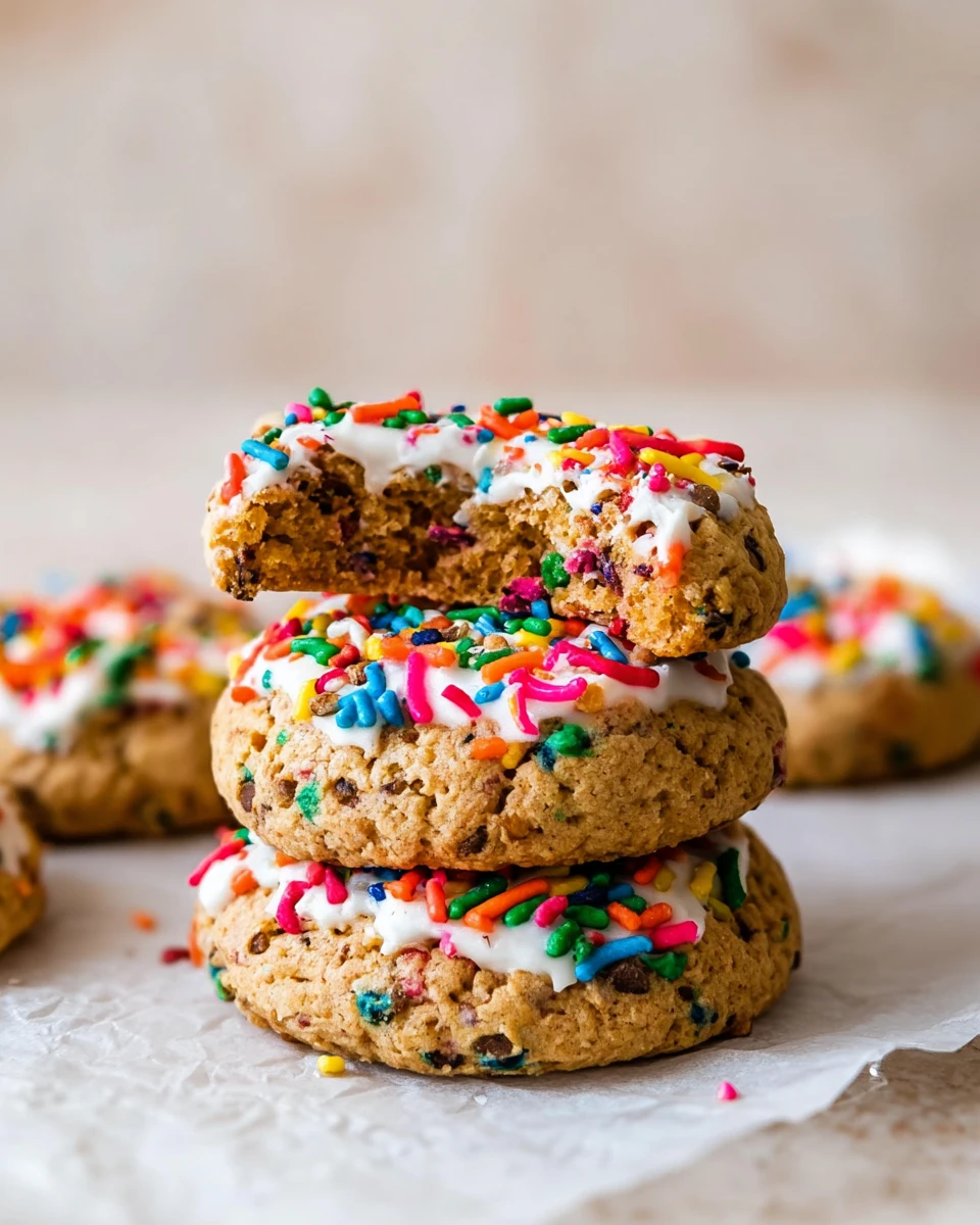 Healthy Birthday Cake Cookies
