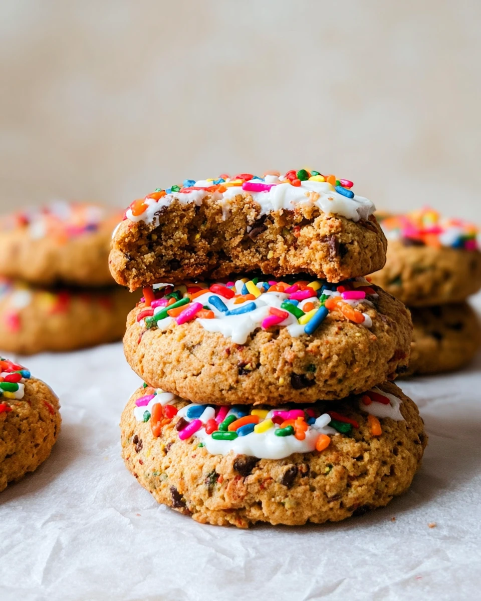 Healthy Birthday Cake Cookies