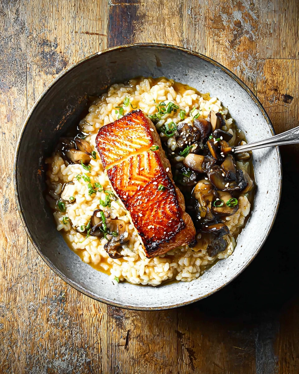 Japanese Style Risotto with Seared Salmon