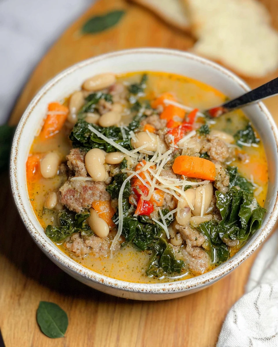 Kale Sausage White Bean Soup