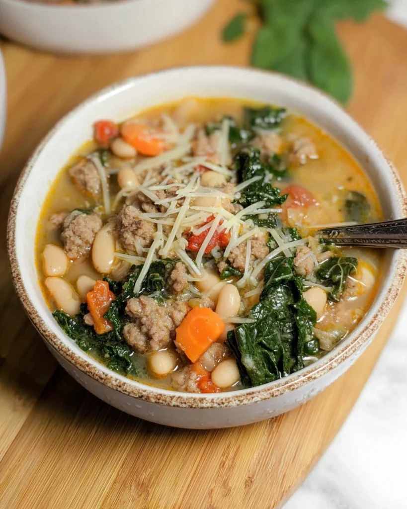 Kale Sausage White Bean Soup