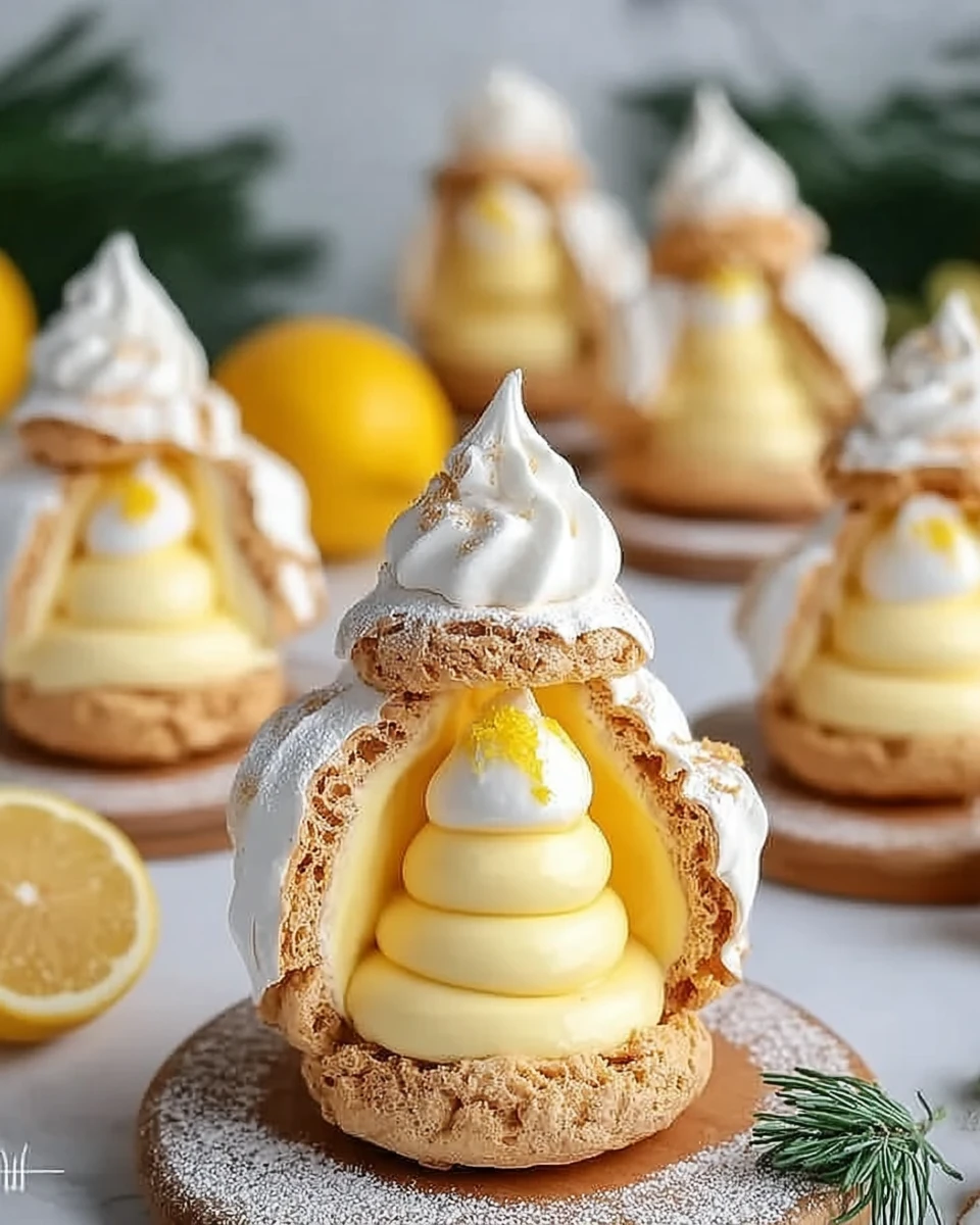 Light Choux Pastries Filled with Lemon Cream