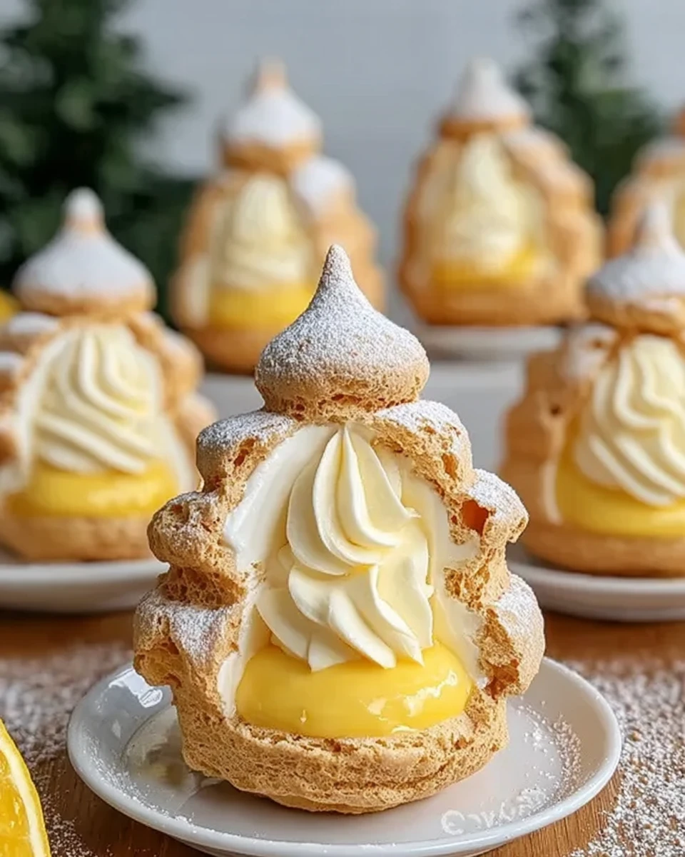 Light Choux Pastries Filled with Lemon Cream