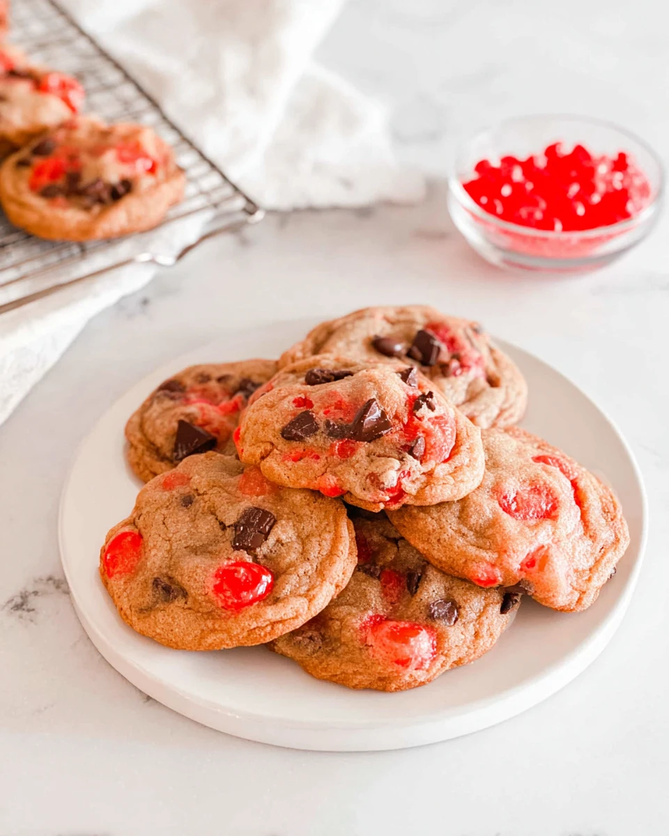 Maraschino Cherry Chocolate Chip Cookies
