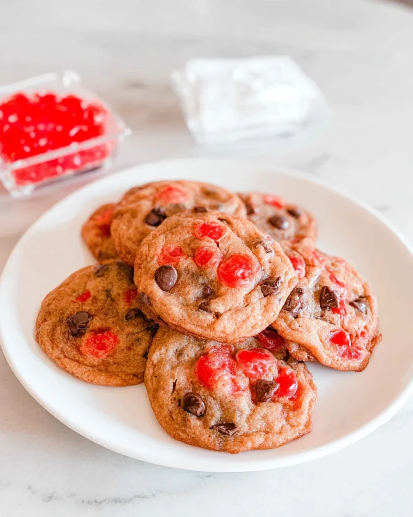 Maraschino Cherry Chocolate Chip Cookies