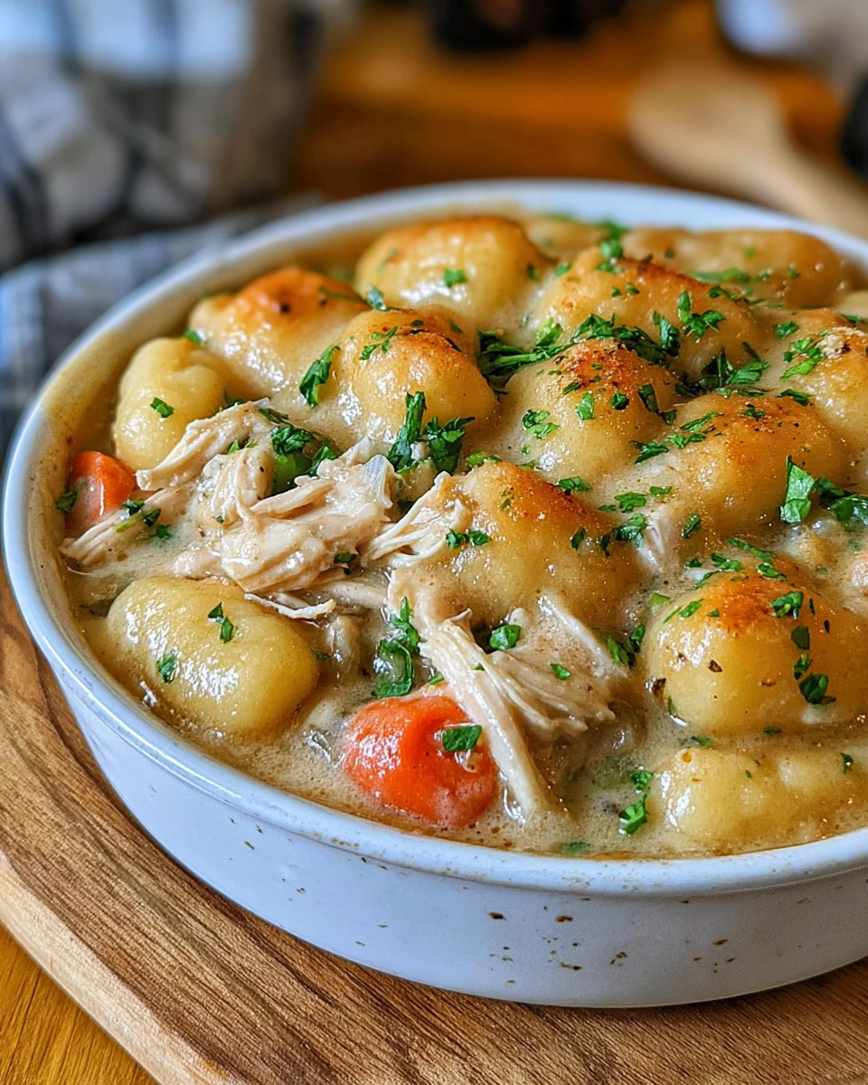 One Pot Gnocchi Chicken Pot Pie