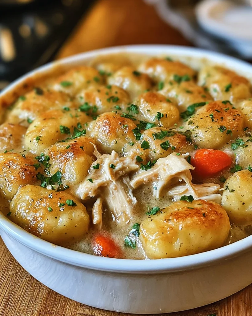 One Pot Gnocchi Chicken Pot Pie