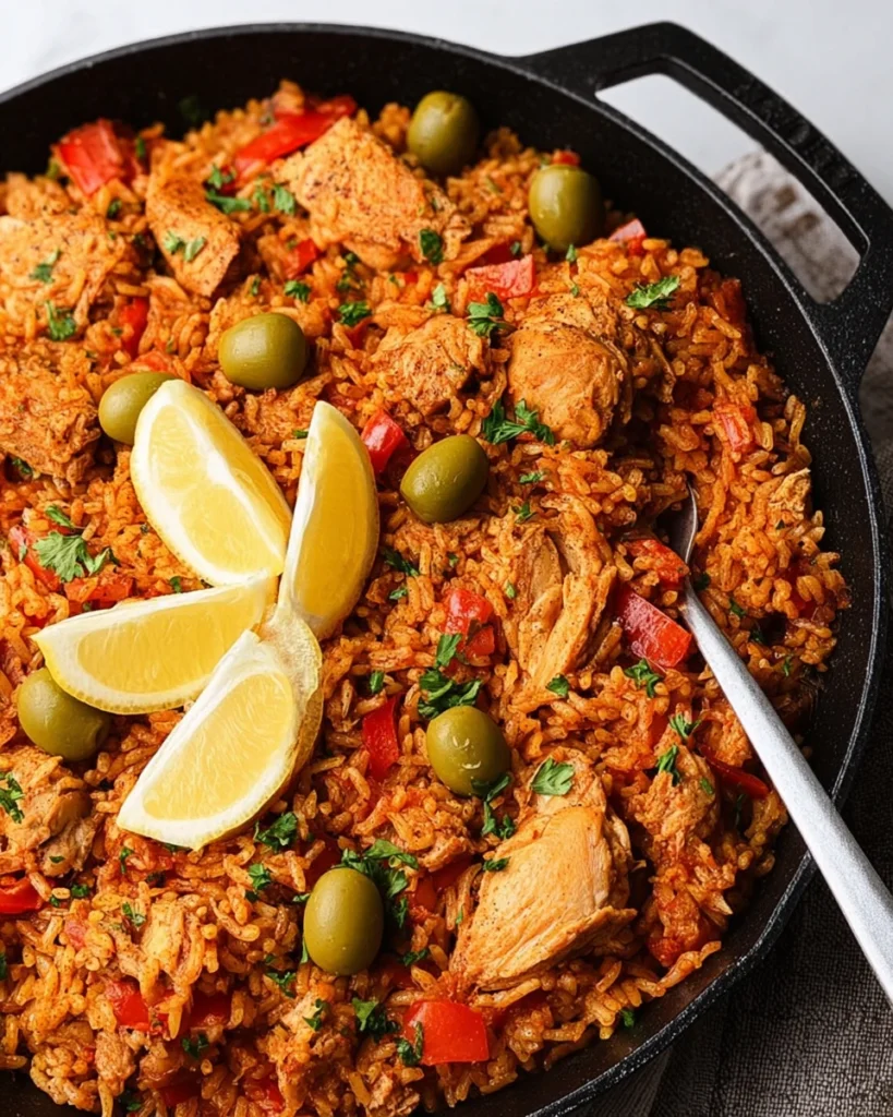 One Pot Spanish Chicken and Rice