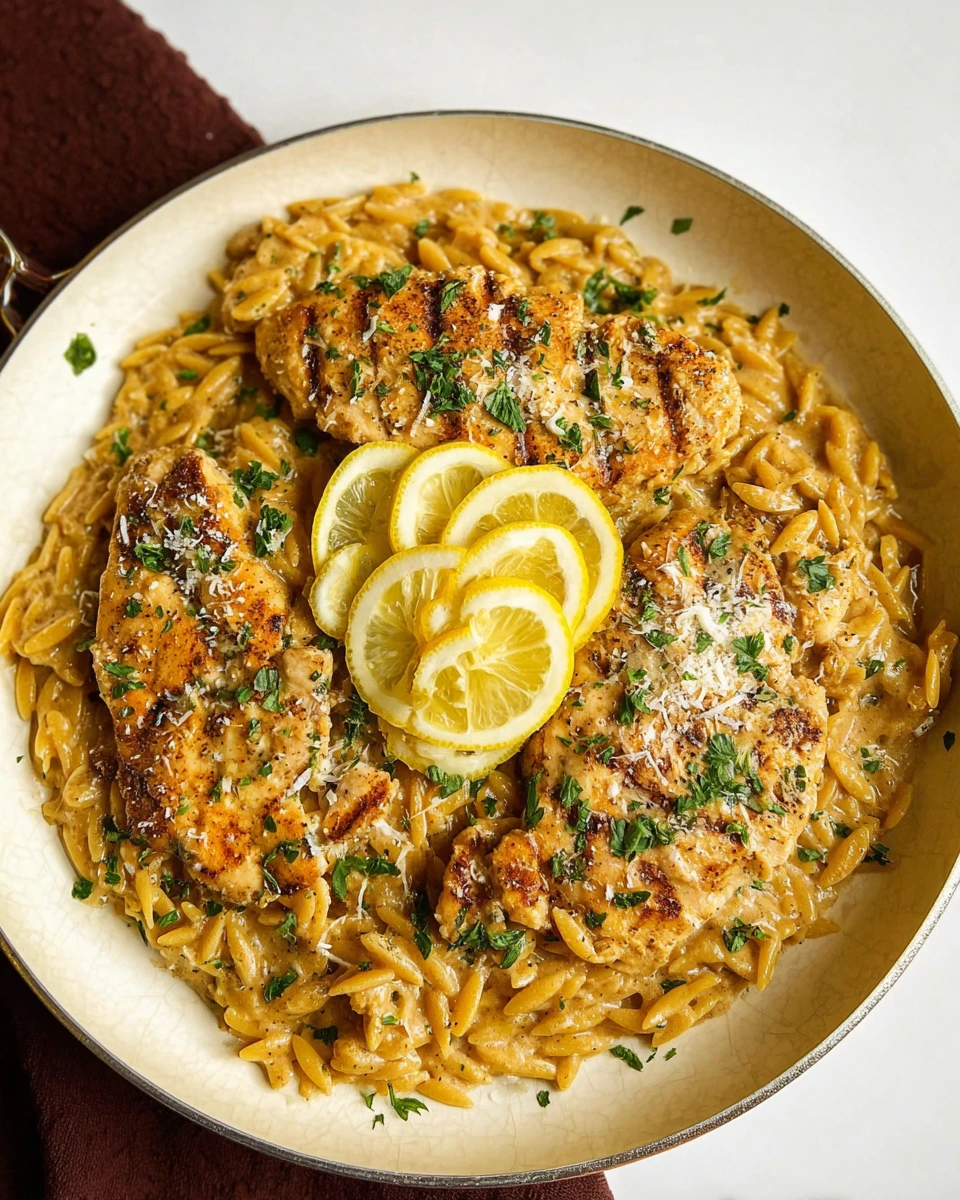 One-Skillet Creamy Lemon Chicken Orzo