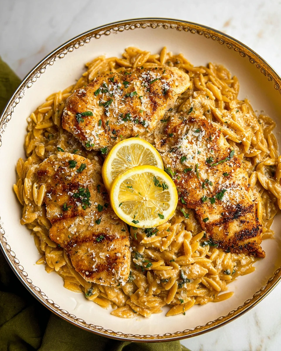 One-Skillet Creamy Lemon Chicken Orzo