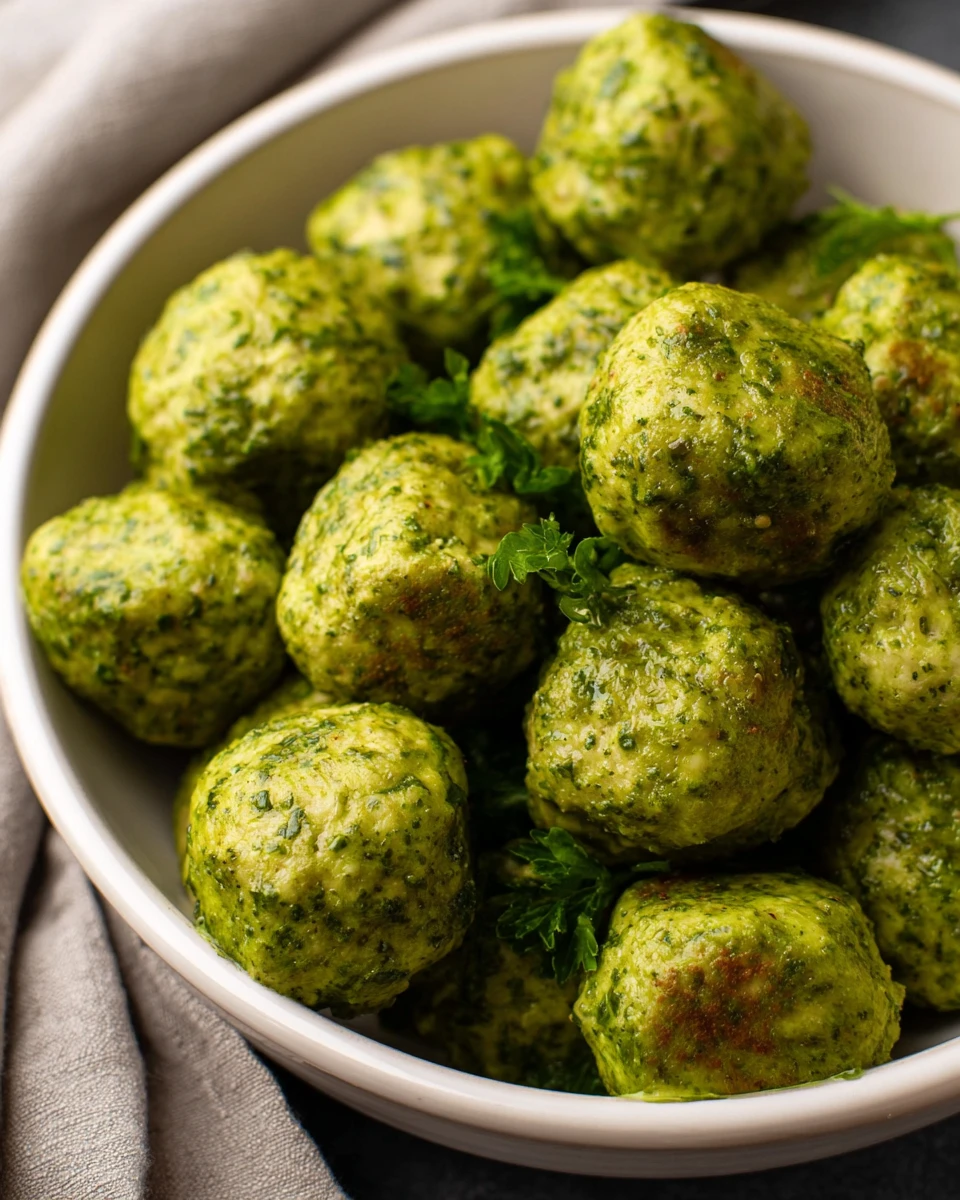 Pesto Chicken Meatballs