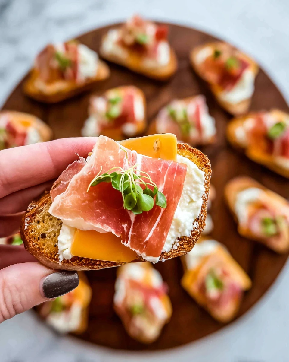 Prosciutto Ricotta Crostini