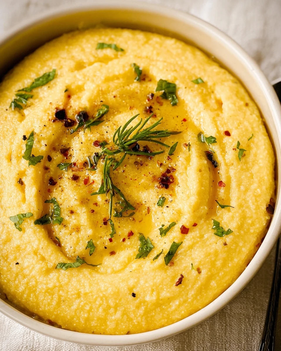 Quick Cheesy Polenta