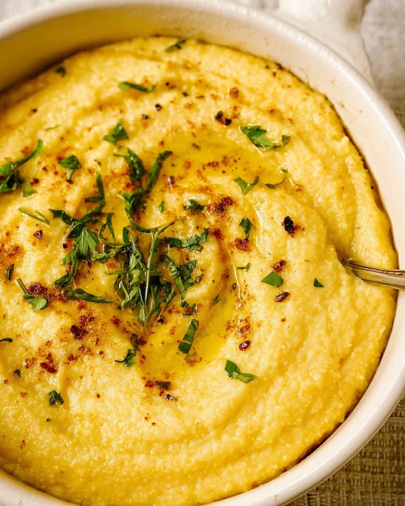 Quick Cheesy Polenta