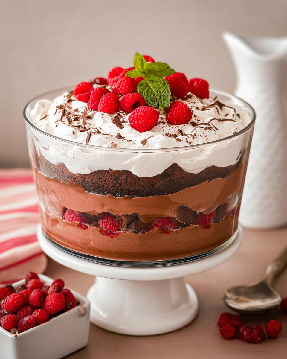 Raspberry Brownie Trifle