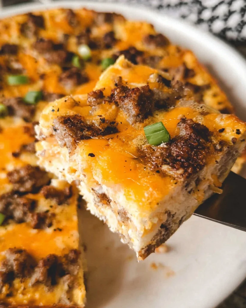 Sausage and Cheese Breakfast Casserole (no bread)