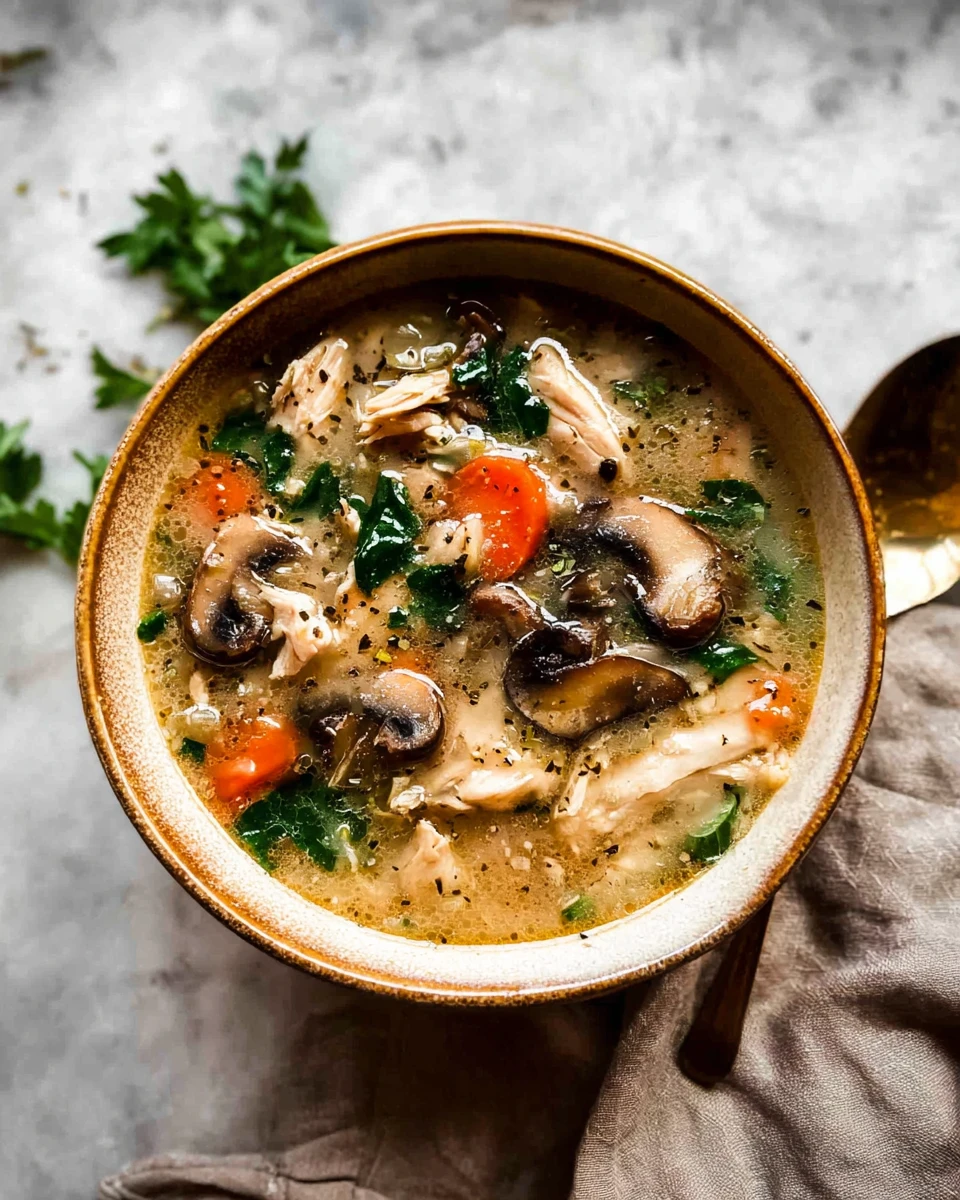 Slow Cooker Chicken and Mushroom Soup