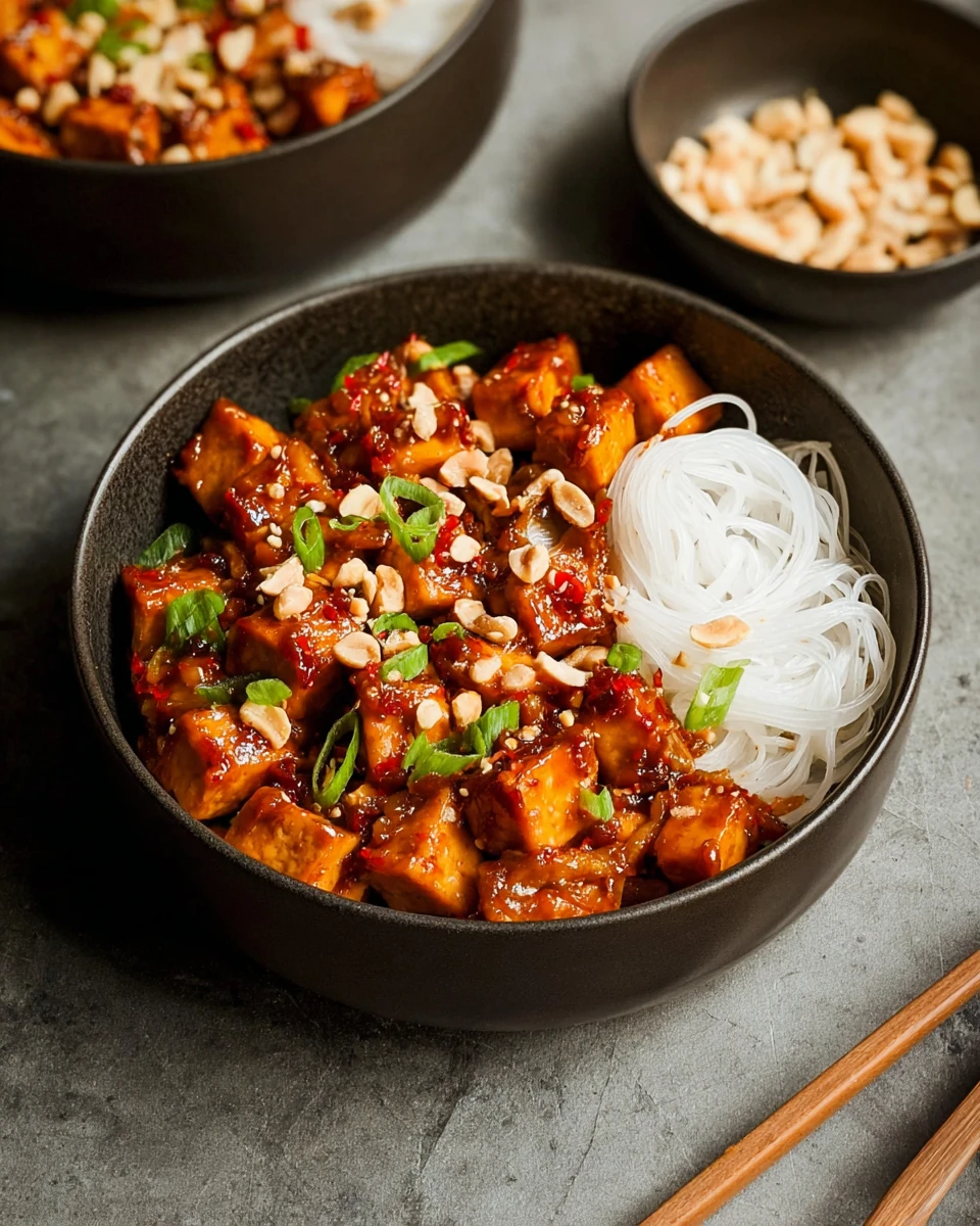 Spicy Baked Peanut Tofu