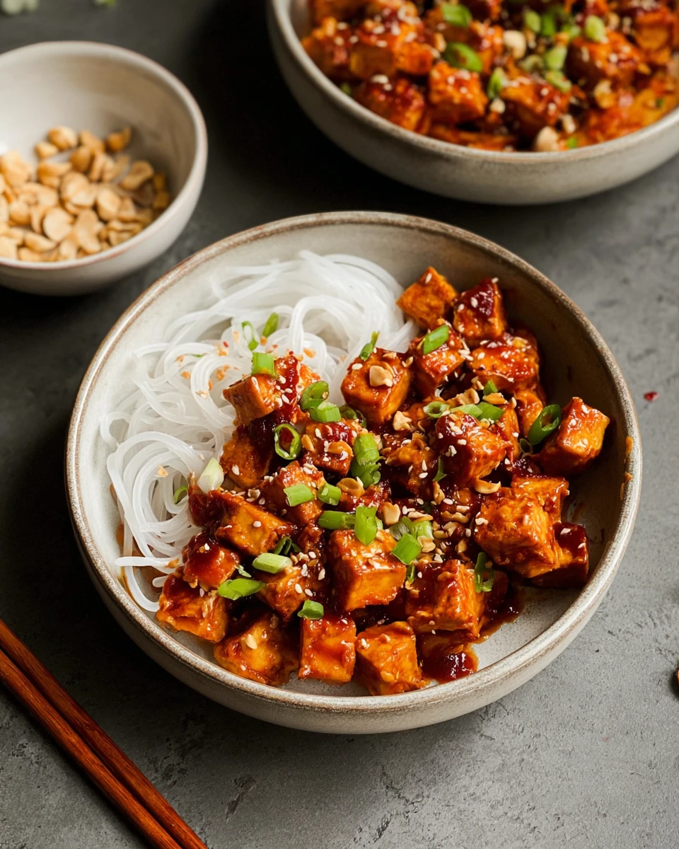 Spicy Baked Peanut Tofu