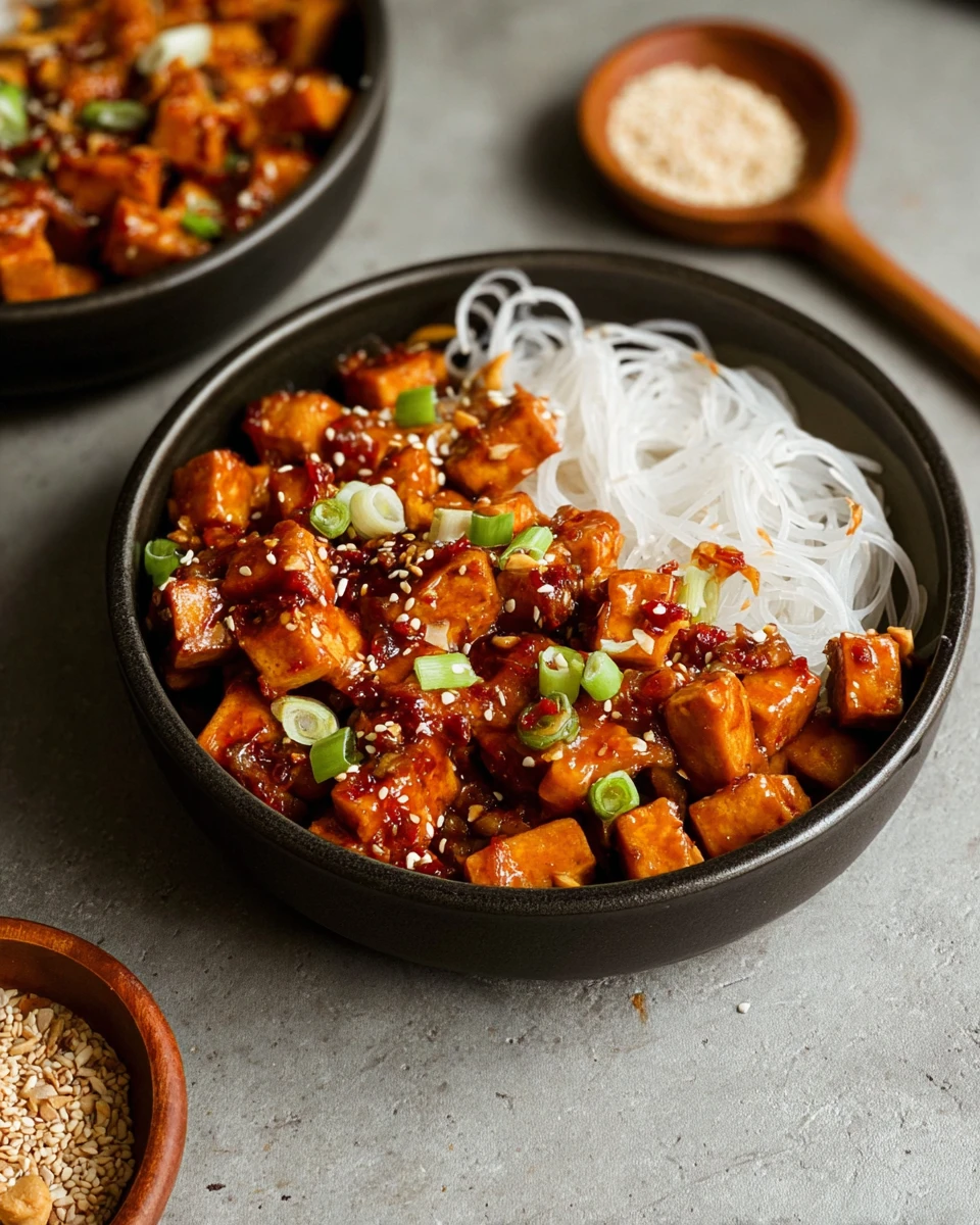 Spicy Baked Peanut Tofu